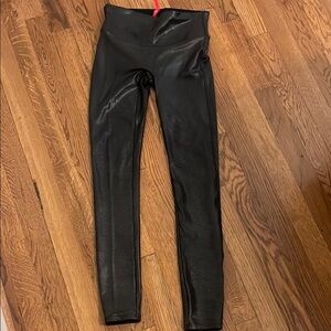SPANX Black Faux Leather Leggings
